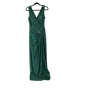 Miha Couture Kelly Green Sexy Sequined Formal Dress